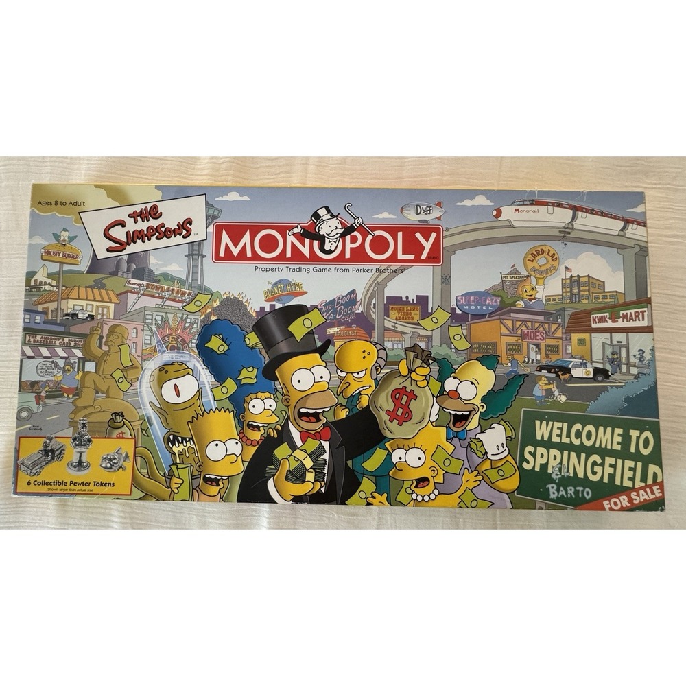 Hasbro Monopoly The Simpson's 2001 Edition Board Game